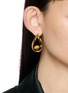 Front View - Click To Enlarge - DRIES VAN NOTEN - Oval Waved  Earrings