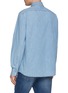 Back View - Click To Enlarge - BRUNELLO CUCINELLI - Cutaway Collar Light Wash Denim Shirt