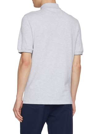 Back View - Click To Enlarge - BRUNELLO CUCINELLI - Logo Cotton Pique Polo Shirt