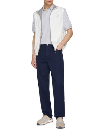 Figure View - Click To Enlarge - BRUNELLO CUCINELLI - Logo Cotton Pique Polo Shirt