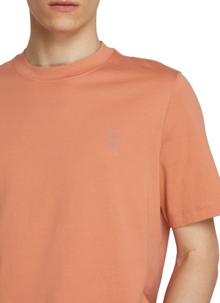  - BRUNELLO CUCINELLI - Crewneck Logo Cotton T-shirt