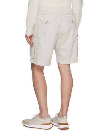 Back View - Click To Enlarge - BRUNELLO CUCINELLI - Drawstring Elasticated Shorts