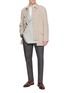 Figure View - Click To Enlarge - BRUNELLO CUCINELLI - Zip Pocket Belted Coat
