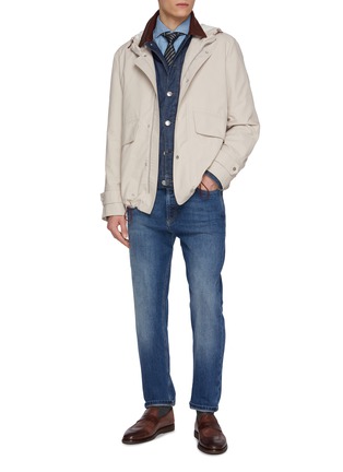 Figure View - Click To Enlarge - BRUNELLO CUCINELLI - Faded Dark Wash Jeans