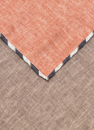 Detail View - Click To Enlarge - BRUNELLO CUCINELLI - Patterened Silk Pocket Square