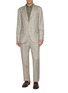 BRUNELLO CUCINELLI Flap Pocket Single Breasted Cashmere Silk Herringbone Suit