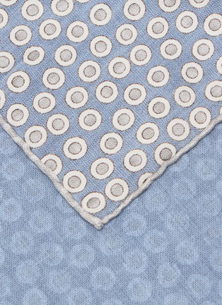 Detail View - Click To Enlarge - BRUNELLO CUCINELLI - Pattern Silk Pocket Square