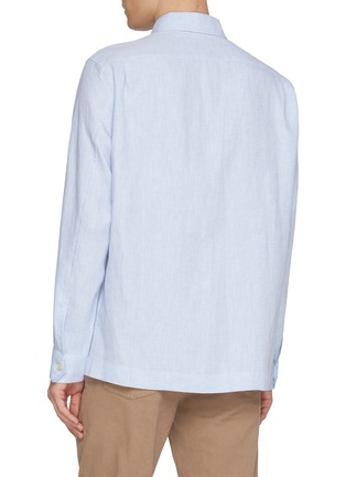 Back View - Click To Enlarge - BRUNELLO CUCINELLI - Button Down Cotton Linen Hemp Shirt