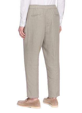 Back View - Click To Enlarge - BRUNELLO CUCINELLI - Drawstring Double Pleated Pants