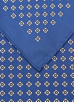 Detail View - Click To Enlarge - BRUNELLO CUCINELLI - Patterened Silk Pocket Square