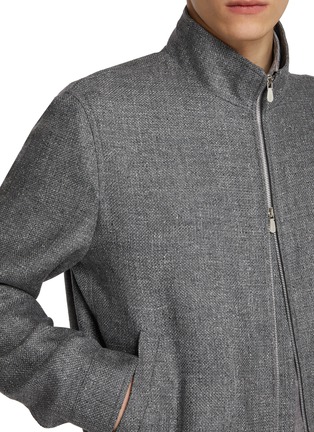  - BRUNELLO CUCINELLI - Zip Up Wool Silk Linen Jacket