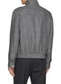 Back View - Click To Enlarge - BRUNELLO CUCINELLI - Zip Up Wool Silk Linen Jacket