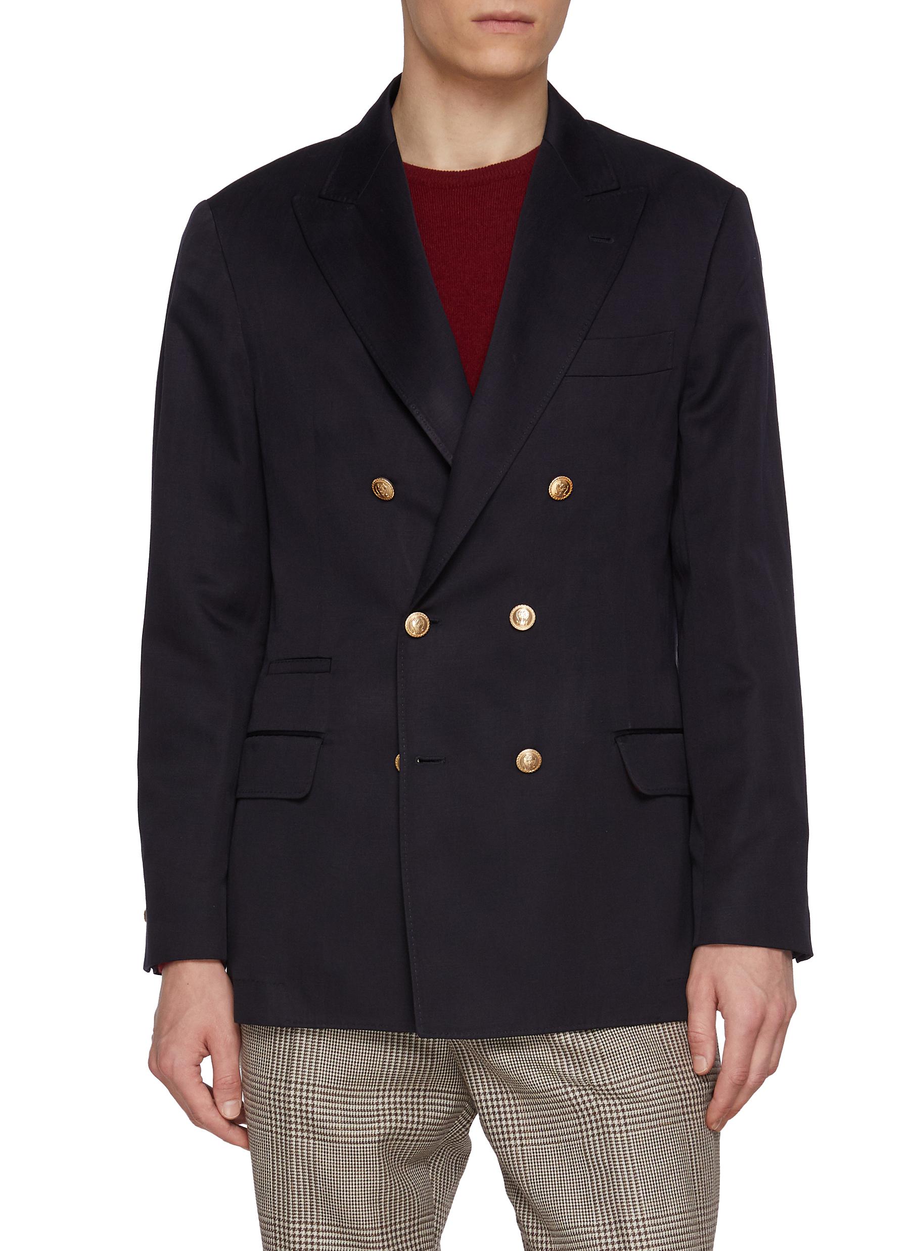 BRUNELLO CUCINELLI | Double Breasted Blazer | Men | Lane Crawford
