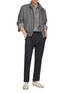 Figure View - Click To Enlarge - BRUNELLO CUCINELLI - Button Down Cotton Linen Hemp Shirt