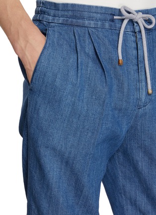  - BRUNELLO CUCINELLI - Drawstring Waist Cotton Denim Pants