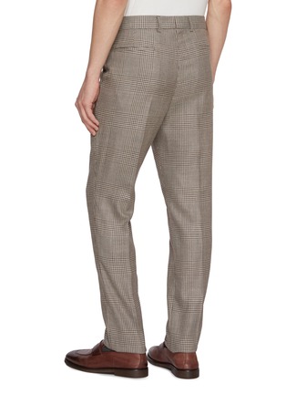 Back View - Click To Enlarge - BRUNELLO CUCINELLI - Single Pleat Glen Check Pants