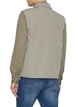 Back View - Click To Enlarge - BRUNELLO CUCINELLI - Button Up Shirt Collar Vest