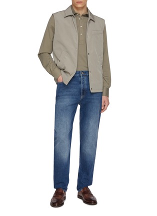 Figure View - Click To Enlarge - BRUNELLO CUCINELLI - Button Up Shirt Collar Vest