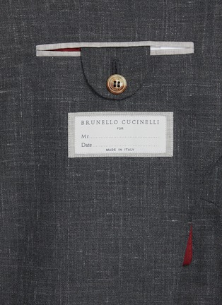  - BRUNELLO CUCINELLI - Single Breasted Wool Silk Linen Blazer