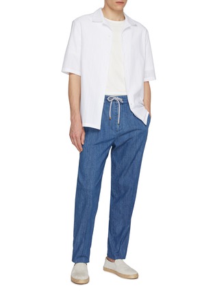 Figure View - Click To Enlarge - BRUNELLO CUCINELLI - Striped Cotton Shirt