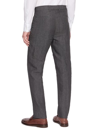 Back View - Click To Enlarge - BRUNELLO CUCINELLI - Leisure Fit Pleated Front Pants