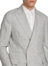 Detail View - Click To Enlarge - BRUNELLO CUCINELLI - Glen Check Double Breasted Blazer