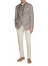 Figure View - Click To Enlarge - BRUNELLO CUCINELLI - Spread Collar Knit Polo Shirt