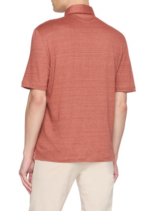 Back View - Click To Enlarge - BRUNELLO CUCINELLI - Ribbed Trim Chest Pocket Leather Vest