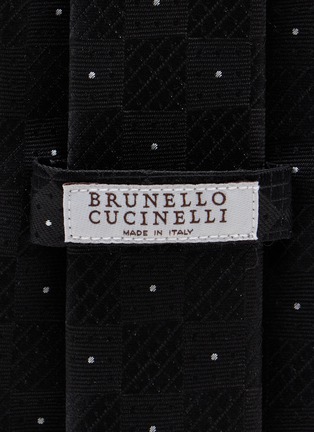 Detail View - Click To Enlarge - BRUNELLO CUCINELLI - Jacquard Pattern Silk Tie