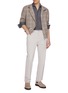 Figure View - Click To Enlarge - BRUNELLO CUCINELLI - Zip Up Wool Silk Linen Jacket