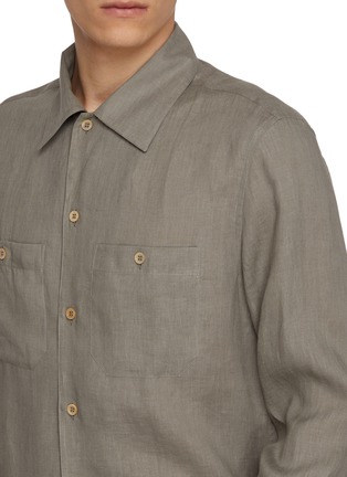  - BRUNELLO CUCINELLI - Long Sleeves Button Down Linen Shirt