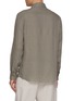 Back View - Click To Enlarge - BRUNELLO CUCINELLI - Long Sleeves Button Down Linen Shirt