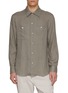 Main View - Click To Enlarge - BRUNELLO CUCINELLI - Long Sleeves Button Down Linen Shirt