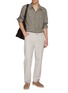Figure View - Click To Enlarge - BRUNELLO CUCINELLI - Long Sleeves Button Down Linen Shirt