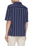 Back View - Click To Enlarge - BRUNELLO CUCINELLI - Chalk Striped Cotton Shirt