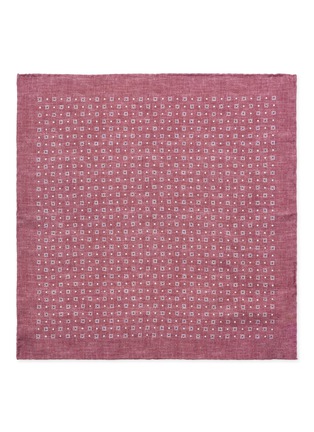 Figure View - Click To Enlarge - BRUNELLO CUCINELLI - Pattern Silk Pocket Square