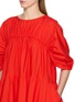  - MERLETTE - Draped Tiered Ruched Yoke Cotton Dress