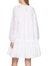 Back View - Click To Enlarge - MERLETTE - Long Raglan Sleeve Eyelet Tiered Cotton Dress