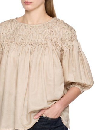  - MERLETTE - Hand Smocked Puff Sleeve Blouse
