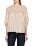 MERLETTE Hand Smocked Puff Sleeve Blouse