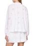 Back View - Click To Enlarge - MERLETTE - Long Sleeve Ruffled Collar Eyelet Cotton Silk Top