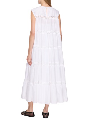 Back View - Click To Enlarge - MERLETTE - Cap Sleeve Tiered Maxi Dress