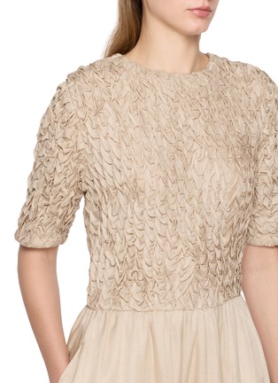  - MERLETTE - Hand Smocked Bodice Cotton Silk Tiered Dress