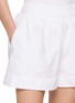  - MERLETTE - Elastic Waistband Eyelet Cotton Shorts