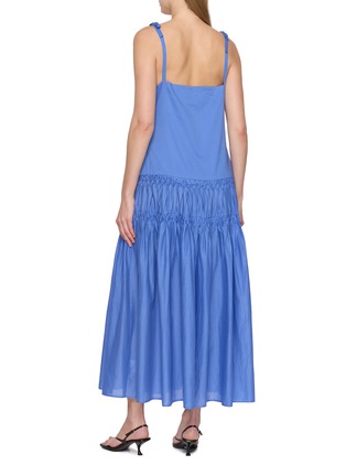 Back View - Click To Enlarge - MERLETTE - Hand Smocked Cotton Tiered Dress