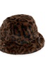 Detail View - Click To Enlarge - FJOLLA - Faux Fur Bucket Hat — Dark Leopard