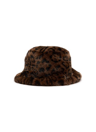  - FJOLLA - Faux Fur Bucket Hat — Dark Leopard