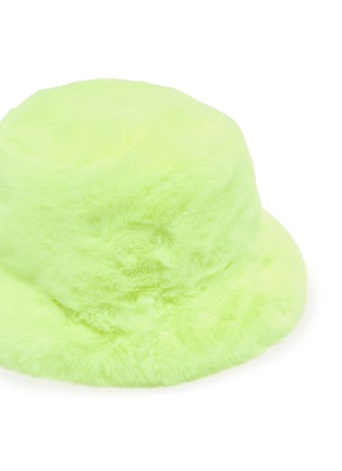 Detail View - Click To Enlarge - FJOLLA - Faux Fur Bucket Hat — Safety Yellow