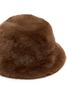 Detail View - Click To Enlarge - FJOLLA - Faux Fur Bucket Hat — Dark Brown