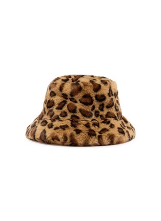  - FJOLLA - Faux Fur Bucket Hat — Brown Leopard